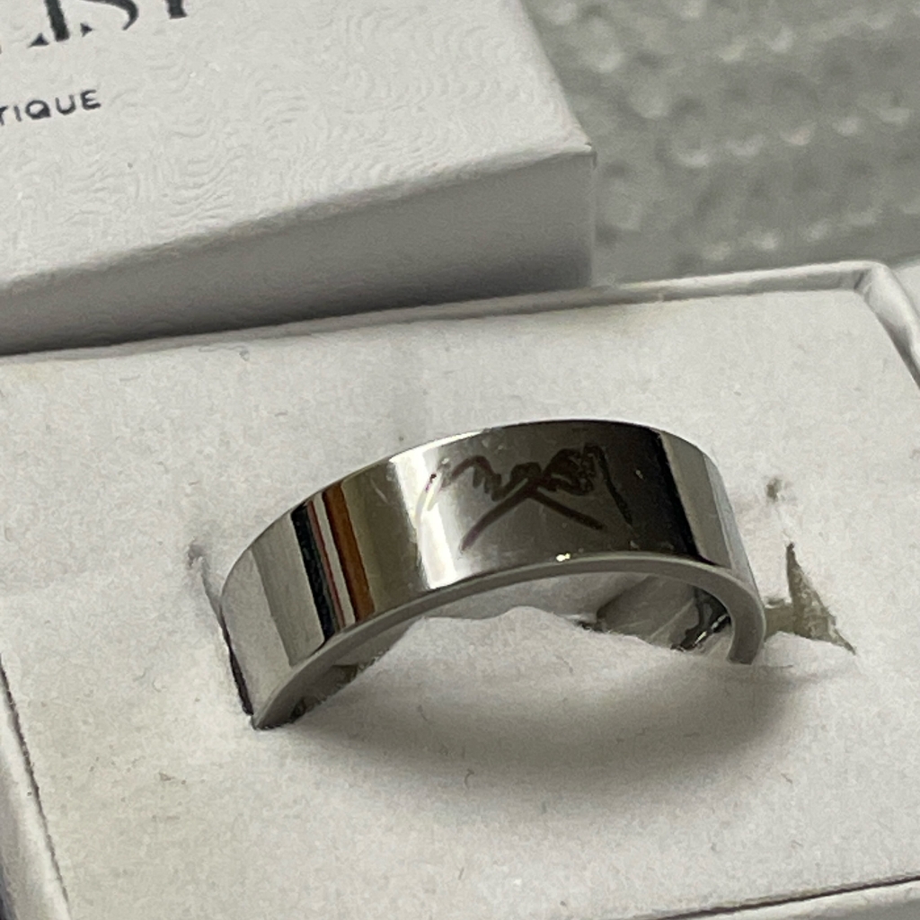 Unisex Pinky Swear Stainless Steel Ring